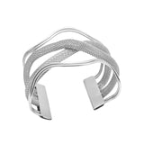 Pulseira Bracelete Prata ZeraStock Malha Dublé